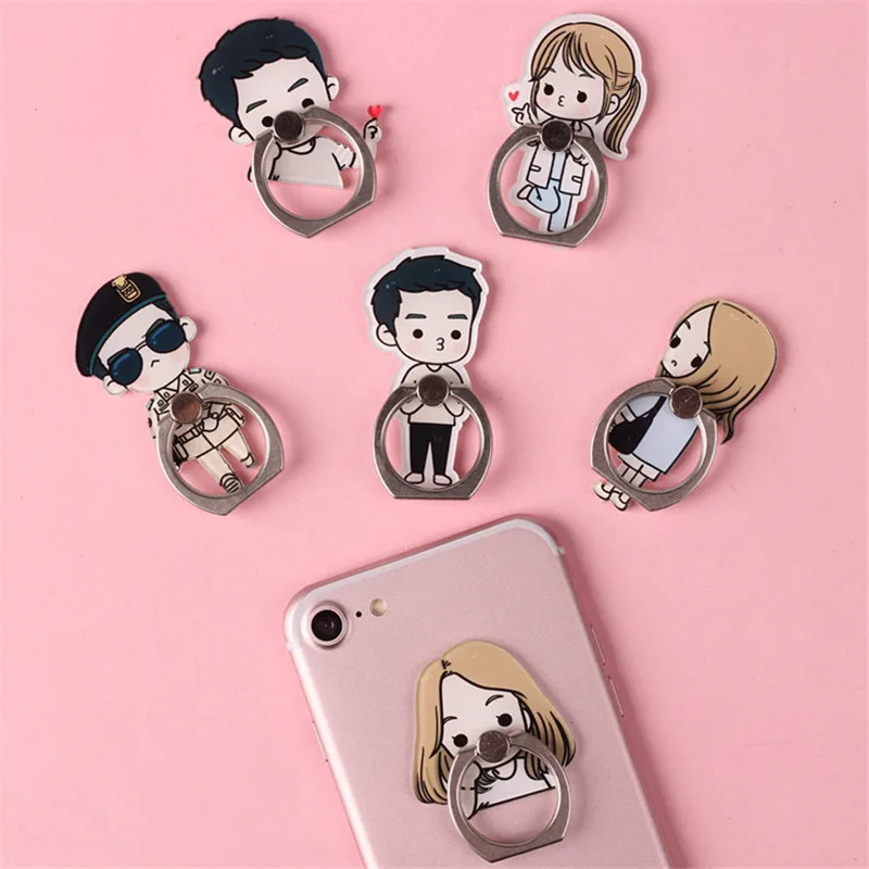 Cartoon Anime 360 Degree Finger Ring Mobile Phone Smartphone Stand Holder For iPhone Samsung Xiaomi all Smart Phone Stands