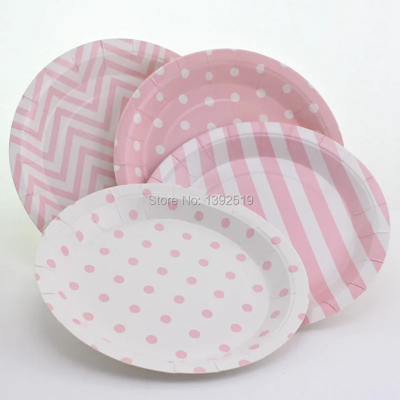 Baby pink paper plates Clearance