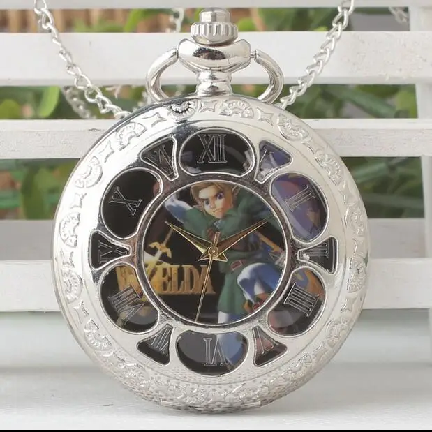 Fashion Game The Legend of Zelda Hollow Quartz Pocket Watch Analog