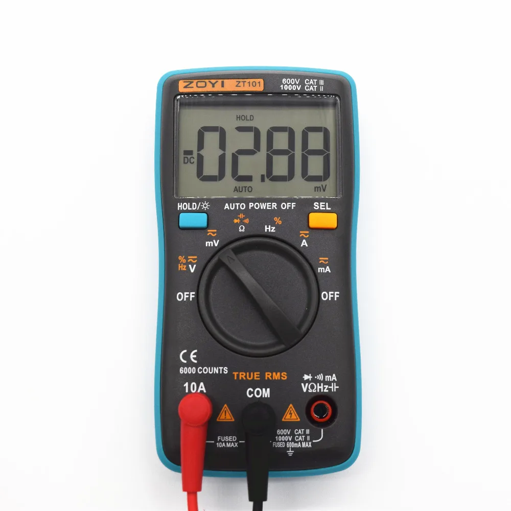

Digital Multimeter 6000 counts Backlight AC/DC Ammeter Voltmeter Ohm Portable Meter voltage meter
