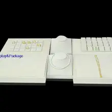 Бежевый бархат портативный манекен для демонстрации ювелирных изделий подставка из набора витрина кольцо ожерелье кулон браслет организовать лоток