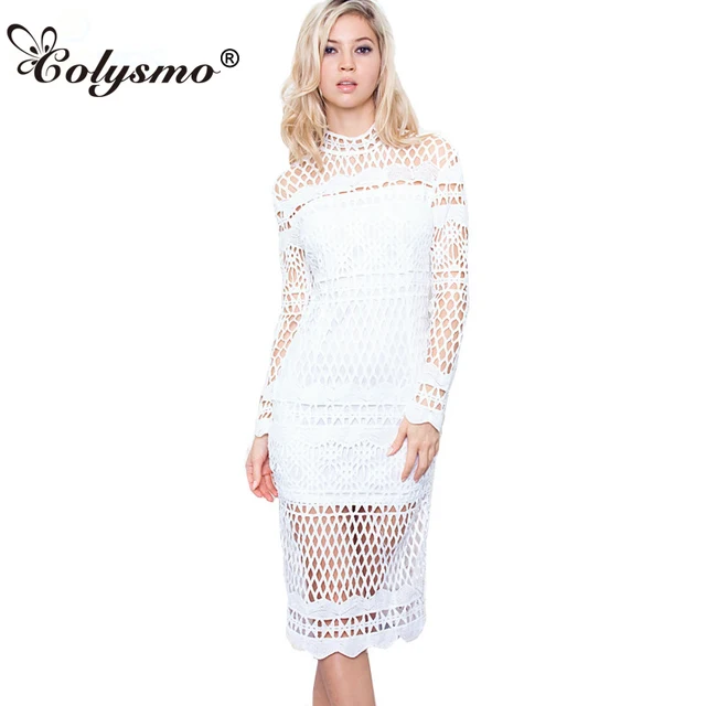 colysmo white lace midi