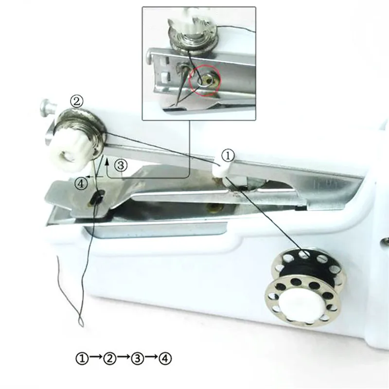 Электрическая ручная швейная машинка мини удобный шов портативный рукоделие беспроводной ручной работы DIY инструмент одежда портативный бытовой