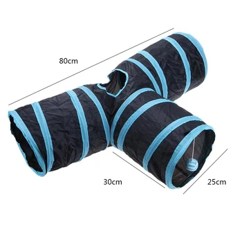 

Foldable Pet Cat Tunnel Training Toys Indoor Outdoor Puppy Rabbit Kitten Funny Cat Tunnel House Toys 3 Holes