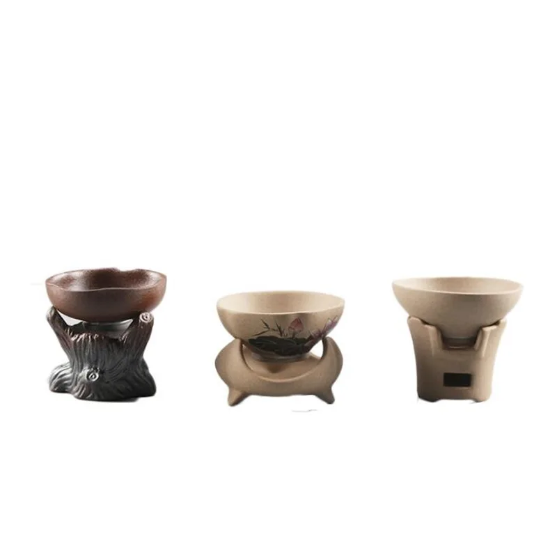 

Free Shipping Ru tea filter Tea strainers Pet ceramic tea filter holder Ge Purple ceramics filter Gourd tea filter