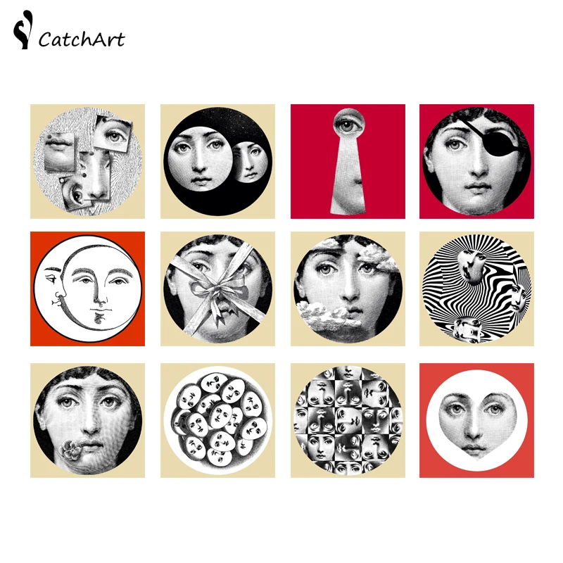 Creative European PVC tile sticker fornasetti design square Self-adhesive waterproof bathroom/kitchen wall stickers tile /wall Creative European PVC tile sticker fornasetti design square Self-adhesive waterproof bathroom/kitchen wall stickers tile /wall