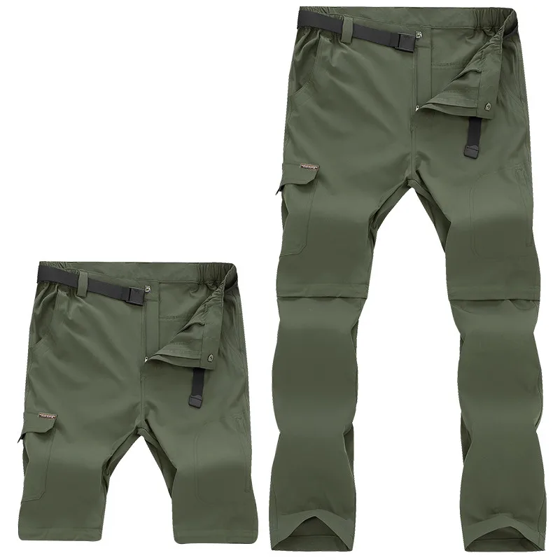 

Men's summer mountaineering slacks Fashion dual-use trousers Couple's elastic breathable removable waterproof pants