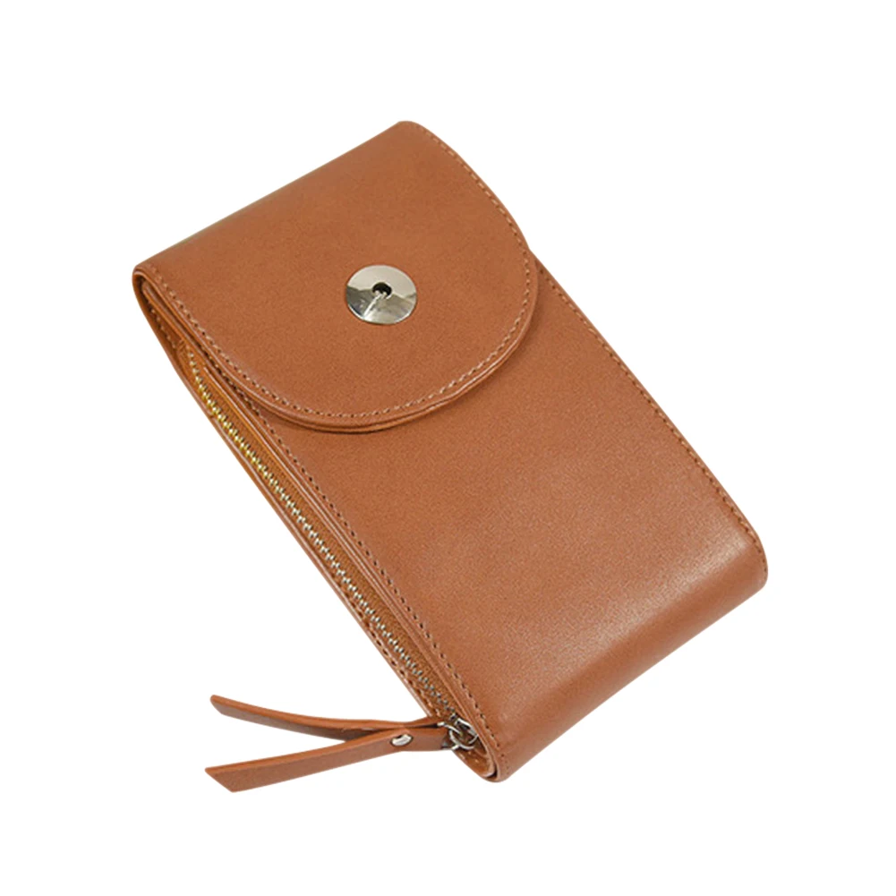 

New Arrival Women Lady Shoulder Crossbody Bag Small PU Leather Buckle Solid Color For Mobile Phone