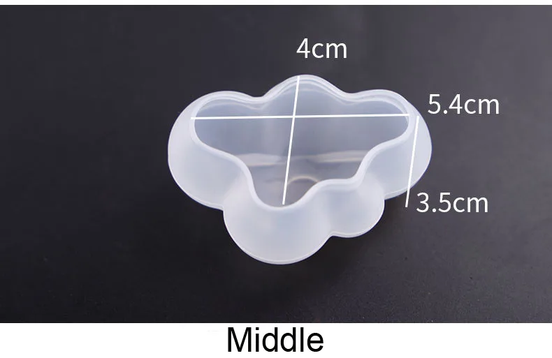 1 шт Круглый драгоценный камень шар/облако форма силиконовая форма для торта DIY шоколадная посуда для выпечки украшения торта пластырь плесень - Цвет: middle
