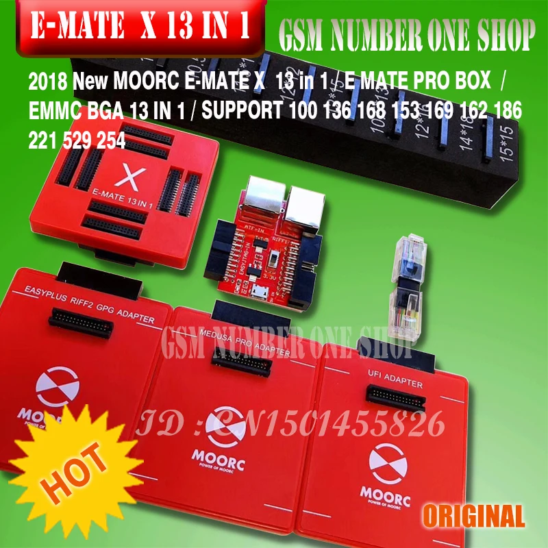 Оригинальный ewest эмате box E-mate X EMMC BGA 13 в 1 Поддержка BGA100/136/168/153/169/162/186/221/529/254 для легкий JTAG плюс UFI коробка