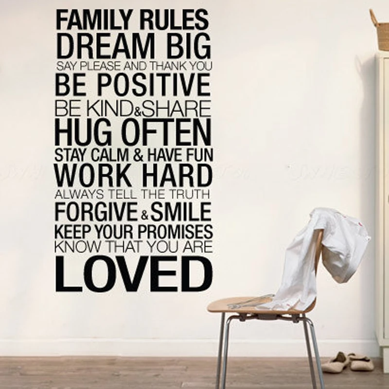 Liebe Familie Regeln Vinyl Haushaltswaren Haus Home Art