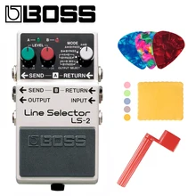 Boss LS-2 линия селектора педали, селектор линии и вход/Выходной распределитель комплект с выбор, полировочная ткань и струны намотки
