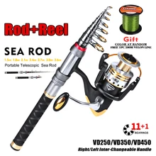 PRO BEROS 1 компл. Удочка+ Катушка Combo Полный комплект Телескопическая штанга Колесо с леской Крючки Приманки Джигс Поворотный мешок для хранения Рыболовные снасти