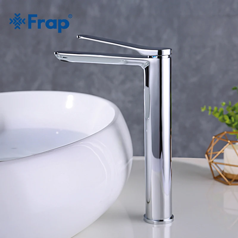 FRAP высококачественный смеситель для ванной комнаты с одной ручкой, смеситель для холодной и горячей воды, высокий кран для раковины Y10127