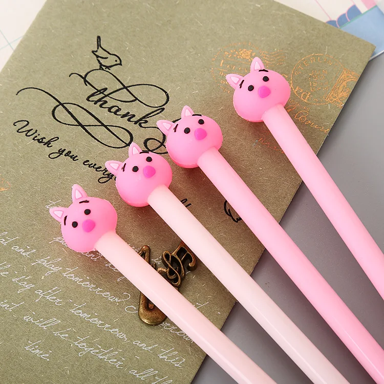 

1 pc Cute Silica Gel Pet Dog Neutral Pen Creative Cartoon Learning Stationery Water Office Pen Kawaii School Supplies