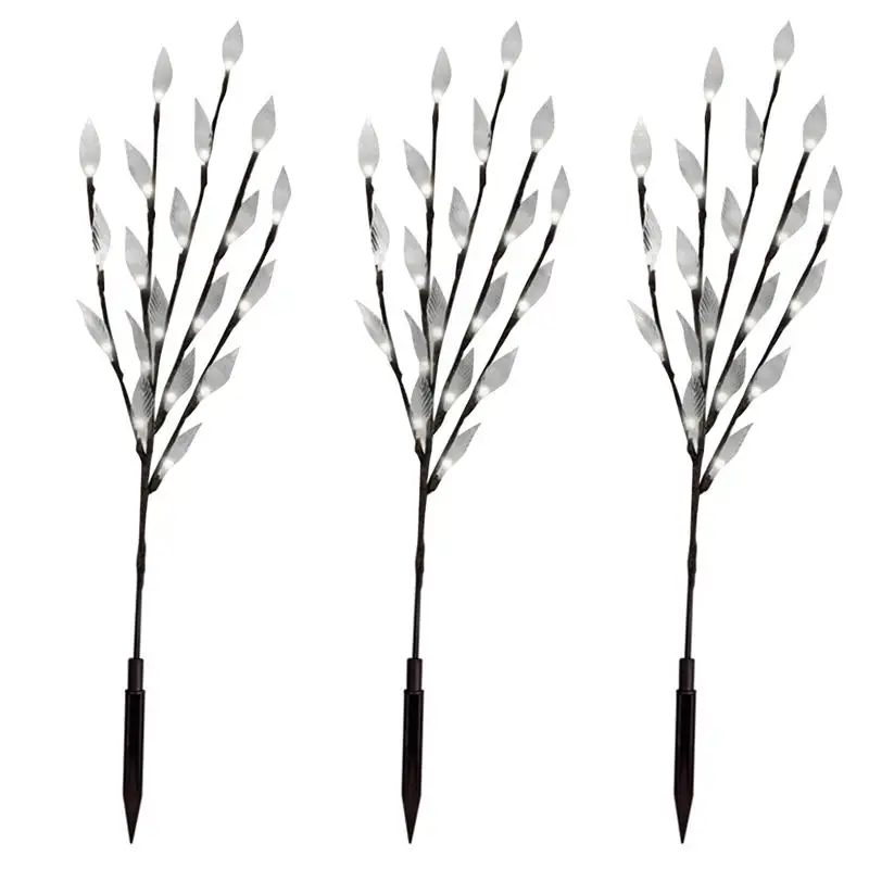 

3 Packs Of 60 LED Solar Branches Lights Decorative Tree Light Bonsai Leaves Light Lamp For Home Gardern Shopping Mall