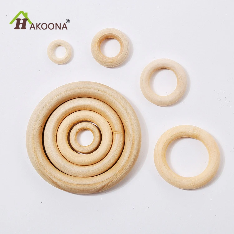 

HAKOONA 5cm Natural Wood Rings Circle Table Napkins Rings Kitchen Decoratio