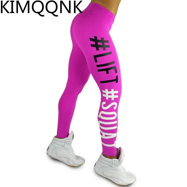 Ogging Femme Sexy High Waist Legging Pink Women Sport Push Up Yoga