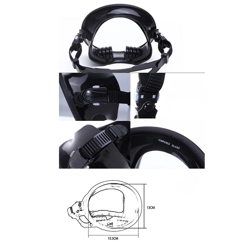 Взрослый Анти-протечек Дайвинг полная маска для лица-туман подводное плавание очки с регулируемым ремешком