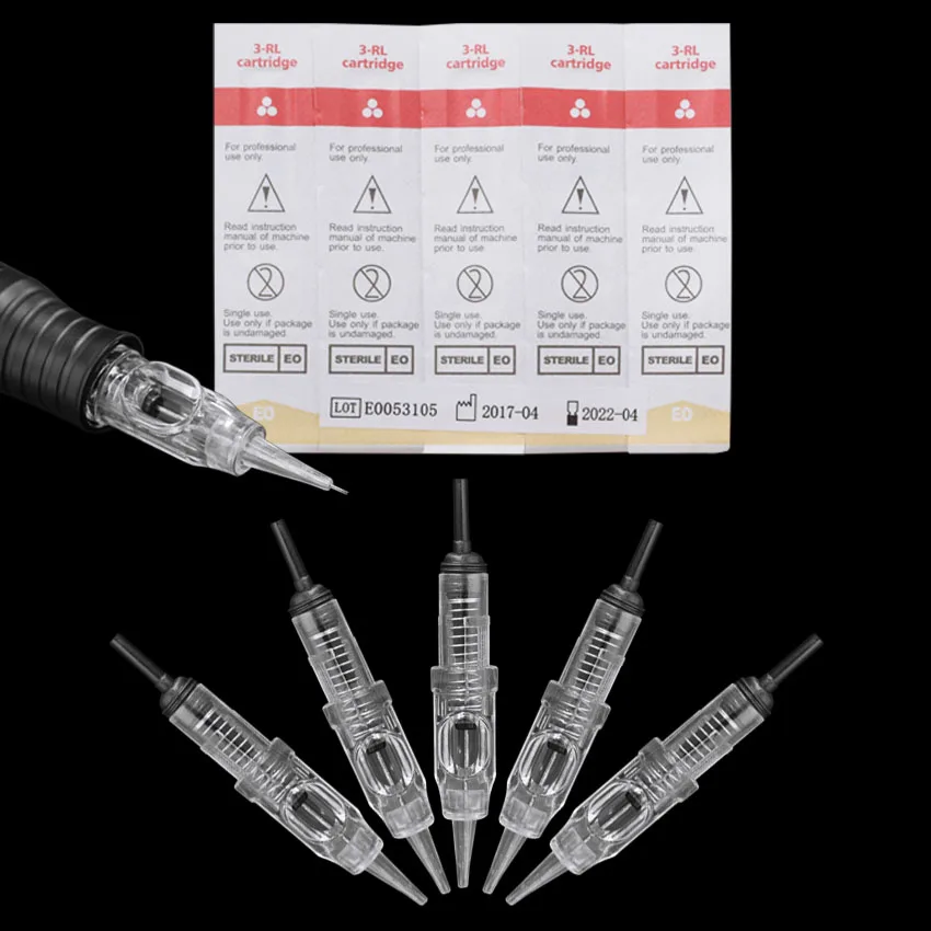 Постоянный макияжный картридж игл 10/20/40/50/100 шт 3RL MicrobladingTattoo картридж Иглы для татуировки машины комплект Airst