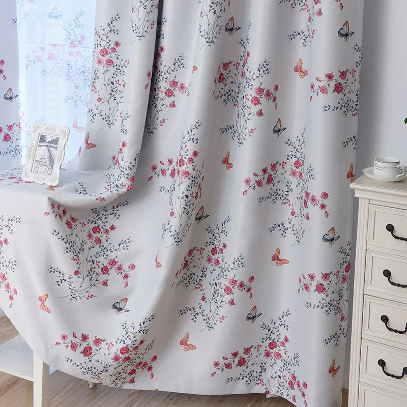 Pastoral Cortinas Blackout Curtains for Living Room Children Baby Room