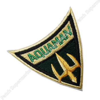 

3" DC Comics Aquaman TV movie Embroidered iron on sew on patch rockabilly applique badge emblem dropship wholesale