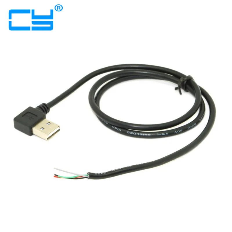 Двусторонняя конструкция 90 градусов левый и правый угол USB 2 0 A Тип папа 4 провода