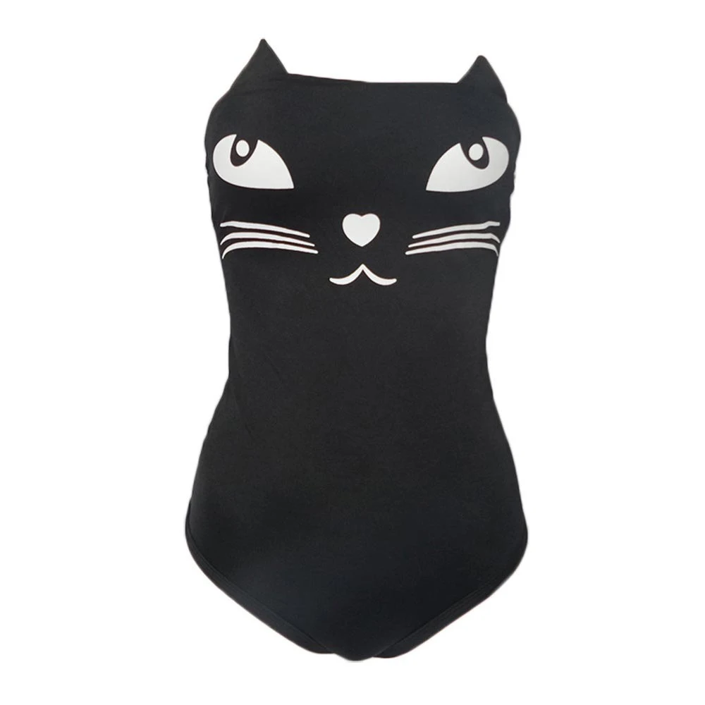 2017 new summer style sexy hot black Cat women cosplay costume Playsuit ...