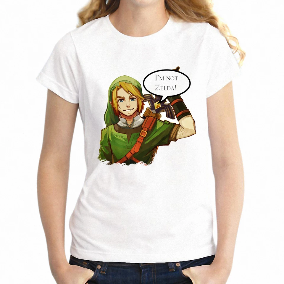 Women S T Shirt Link Revolution Legend Of Zelda Gamer Girl Anime Manga Art Girl S Tee Aliexpress