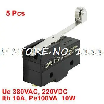 

5 Pcs LXW5-11G1 NO NC Short Roller Hinge Lever AC DC Micro Limit Switch