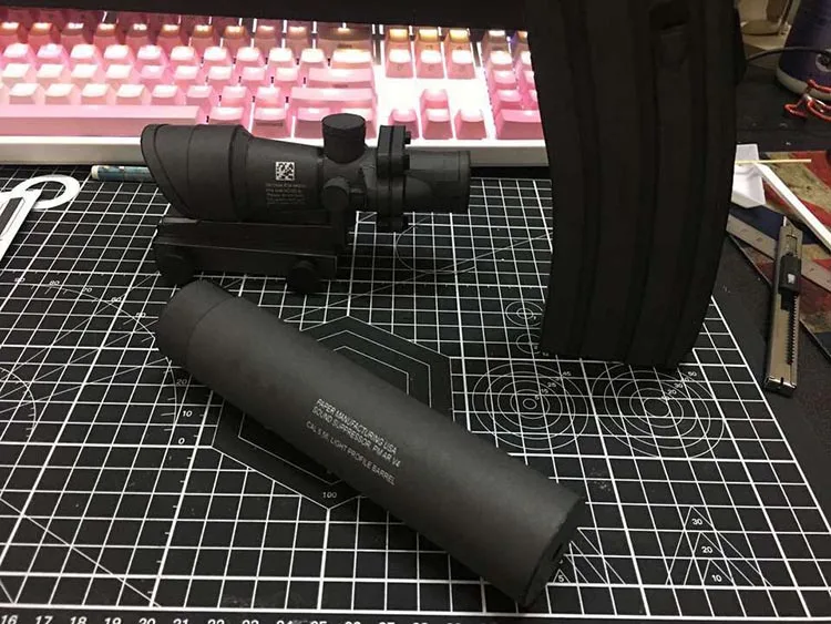 1:1 80 см M416 Штурмовая винтовка 3D бумажная модель без обжига игрушка ручной