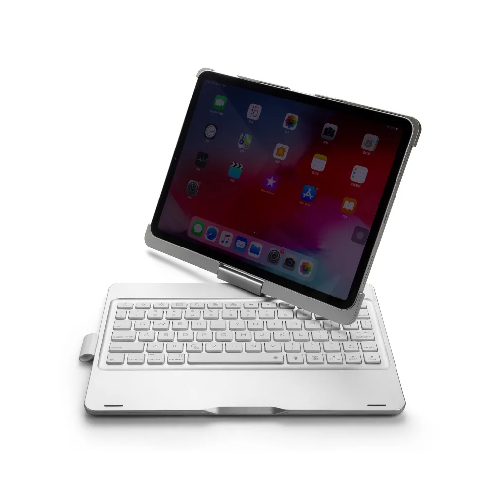 Для iPad Pro 10,5 ''вращающаяся красочная подсветка Беспроводная Bluetooth клавиатура чехол для iPad Pro 10,5'' алюминиевый сплав Fundas