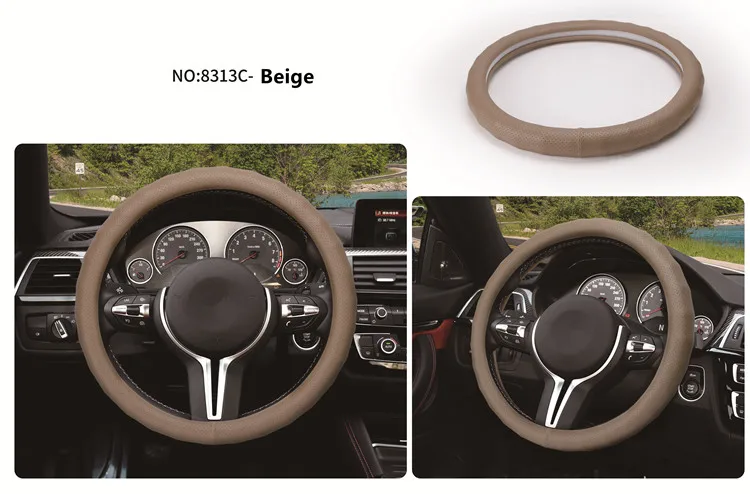 Odorless Silicone Inner Ring Car Steering Wheel Cover Velvet Anti-slip Car Styling Accessories Steering Wheel Cover (1)