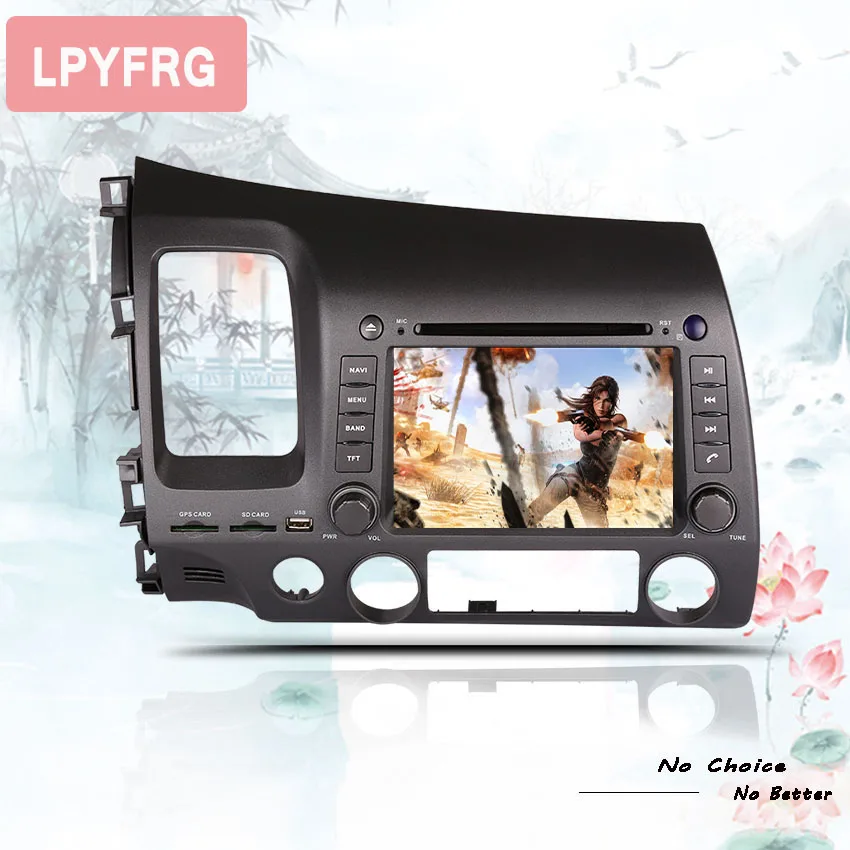 Best 2 Din 8" Android 9.0 Car GPS Player Navi for Honda Civic 2006-2011 with RAM 4GB Octa Core Stereo Multimedia Audio With DVD Plyer 4