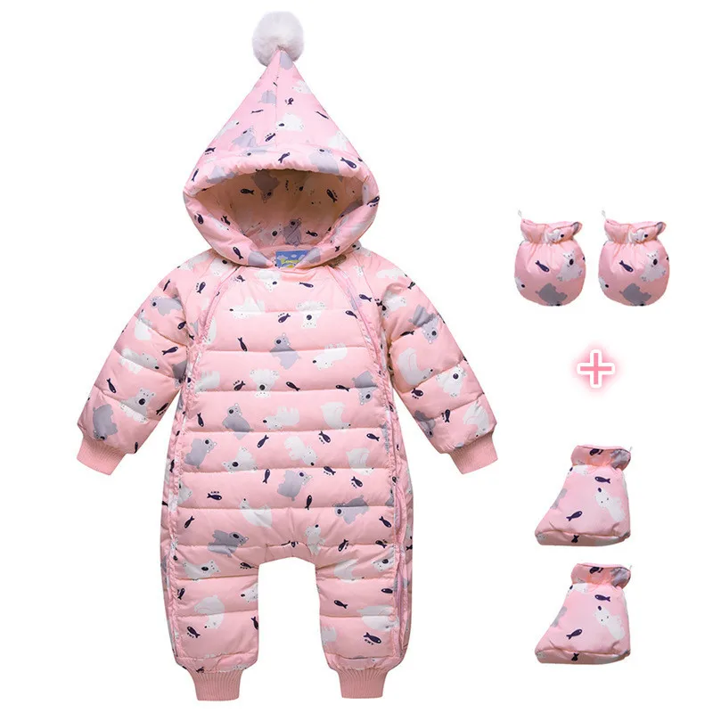 

Russian Winter Jumpsuit Newborn Baby Rompers Clothing Snowsuit Down Jacket for Girls Coats Park for Infant Boy Clothes Snow Wear