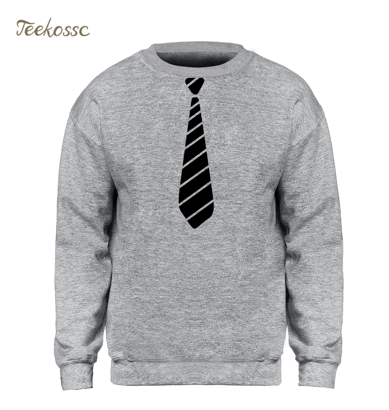 

Necktie Sweatshirt Men Printed Hoodie 2018 Winter Autumn Fleece Warm Graphics Design Crewneck Sweatshirts Brand Clothing Homme