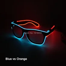 Новейшая мода 5 стиль двойной цвет гибкий электрический провод для освещения очки с подсветкой, светодиодной, неоновой для вечерние поставки