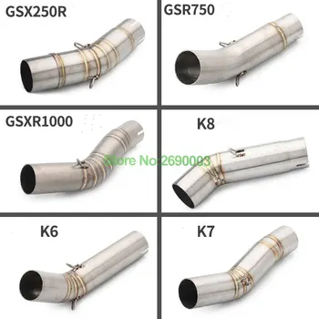 

FOR GSXR1000 GSR750 Motorcycle Exhaust Muffer Stainless Steel Motorbike Middle Link Pipe For Suzuki GSXR1000 GSX250R K6 K7 K8