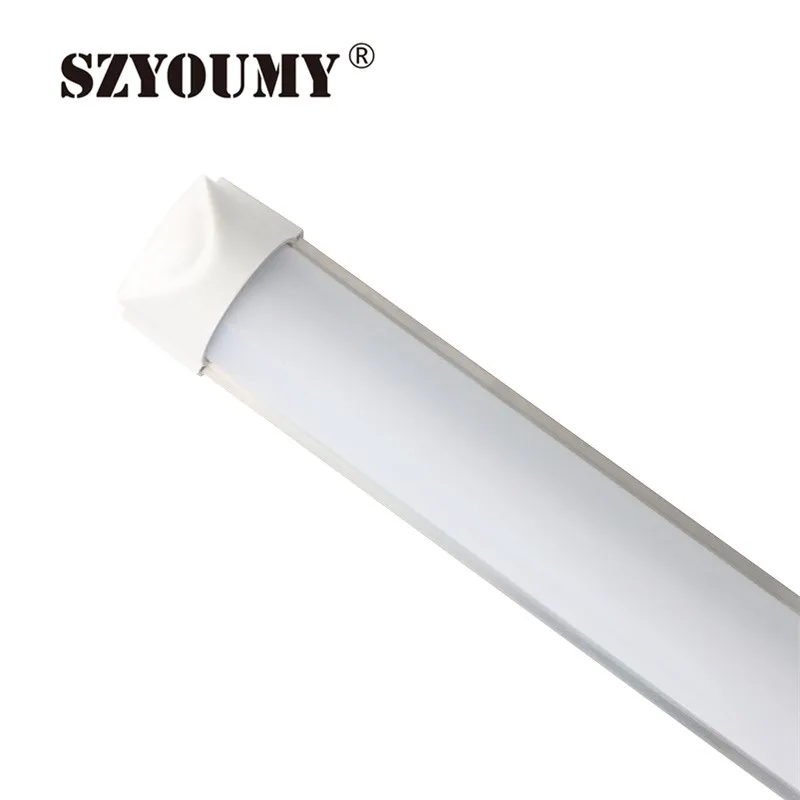 SZYOUMY T8 встроенные светодиодные трубки светодио дный ft 2ft 3ft 4ft 5ft 6ft 8ft с аксессуарами завершенный набор легко установить молочно/прозрачная