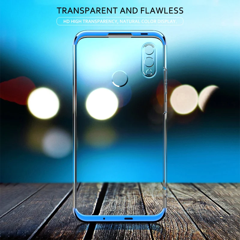 

GKK Luxury for Huawei Honor 10 lite P Smart 2019 Case 3 in 1 Electroplating Transparent Hard PC Shockproof Cover Fundas Coque