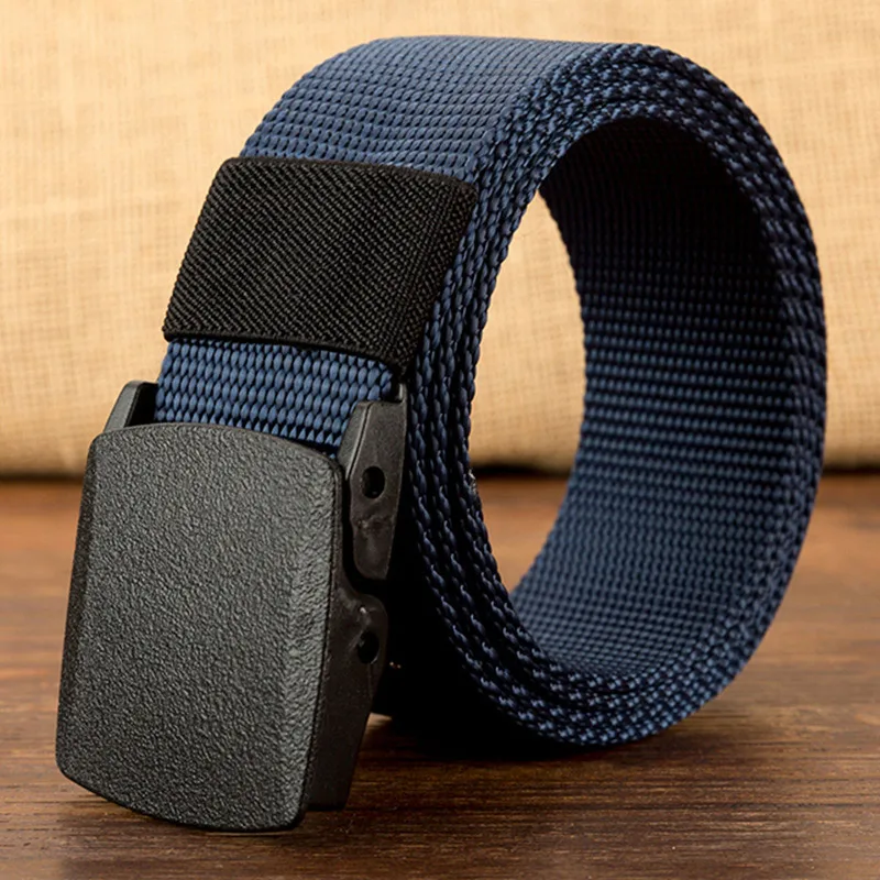 Military Men Belt 2018 Army Belts Adjustable Belt Men Outdoor Travel Tactical Waist Belt with Plastic Buckle for Pants 120cm