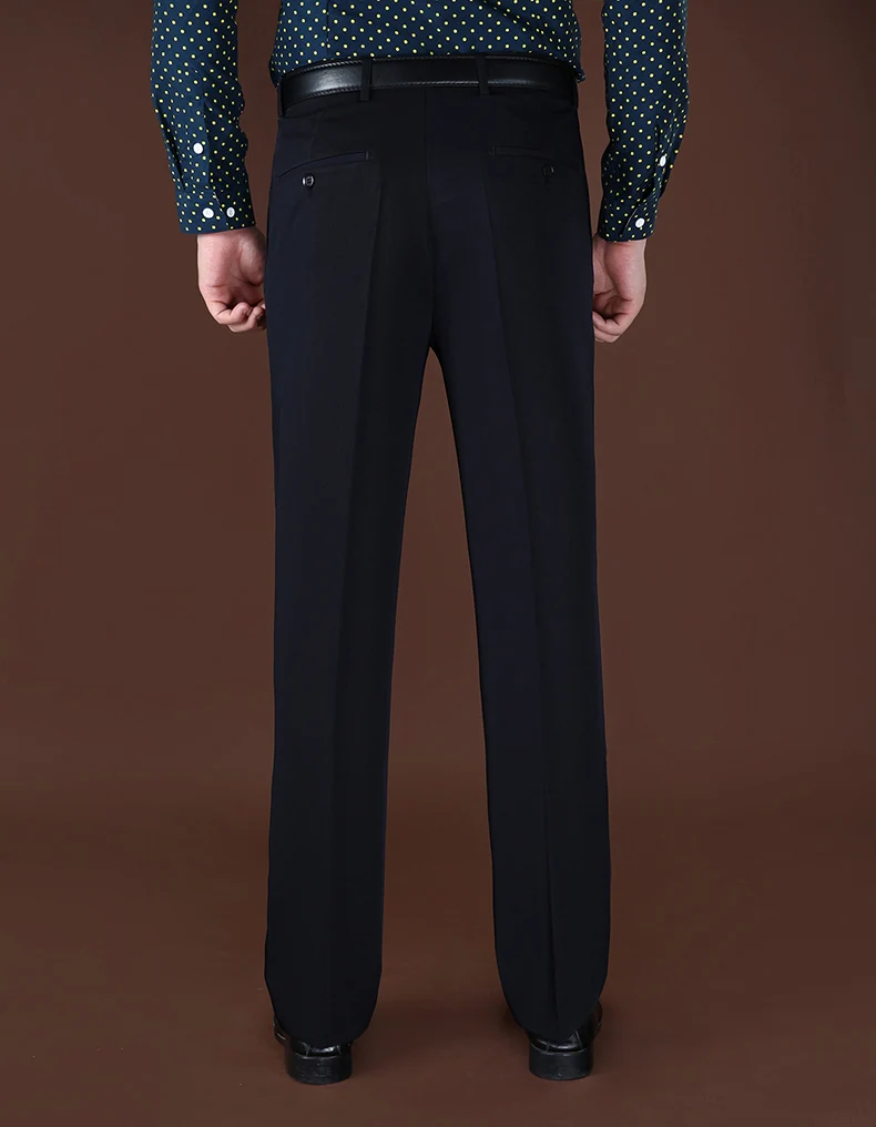 29-44 классические деловые брюки для мужчин весна осень мужской повседневный стрейч длинный однотонный костюм Мешковатые на молнии Прямые офисные брюки для мужчин