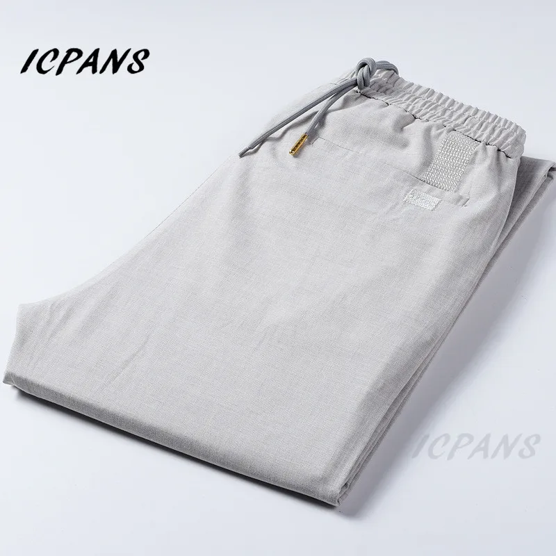 ICPANS Men Linen Casual Pants 2019 Spring Summer Joggers Mens New Fashion Thin Slim Fit Trousers Male Clothes Plus Size XXXL ICPANS Men Linen Casual Pants 2019 Spring Summer Joggers Mens New Fashion Thin Slim Fit Trousers Male Clothes Plus Size XXXL