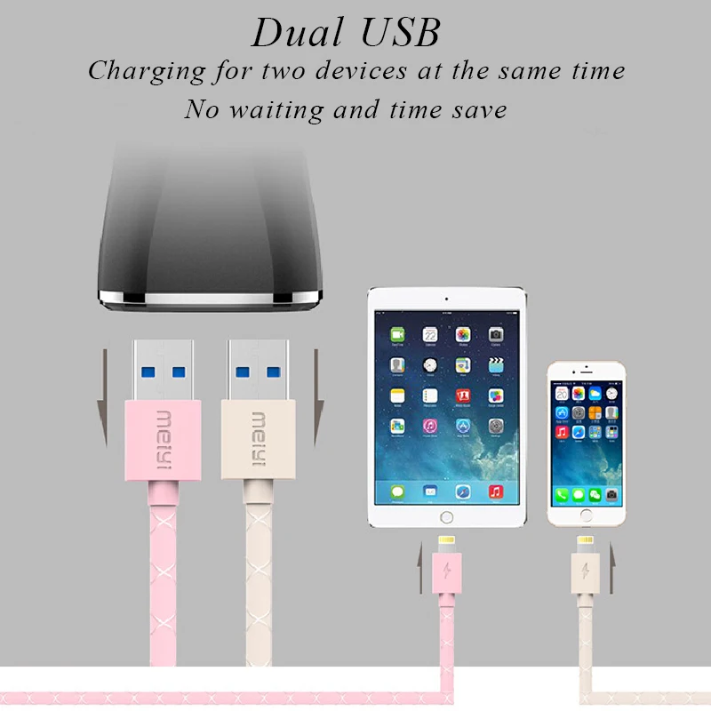 MEIYI شاحن سيارة 5 فولت 4.8A ماكس 2-ميناء USB سريع محول للشحن المعادن البسيطة USB سيارة-شاحن آيفون 7 6 ثانية 6 لسامسونج اللوحي