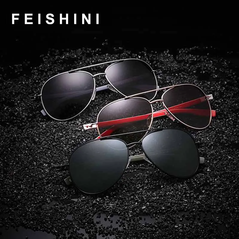 Солнцезащитные очки FEISHINI мужские и женские винтажные Поляризационные солнечные