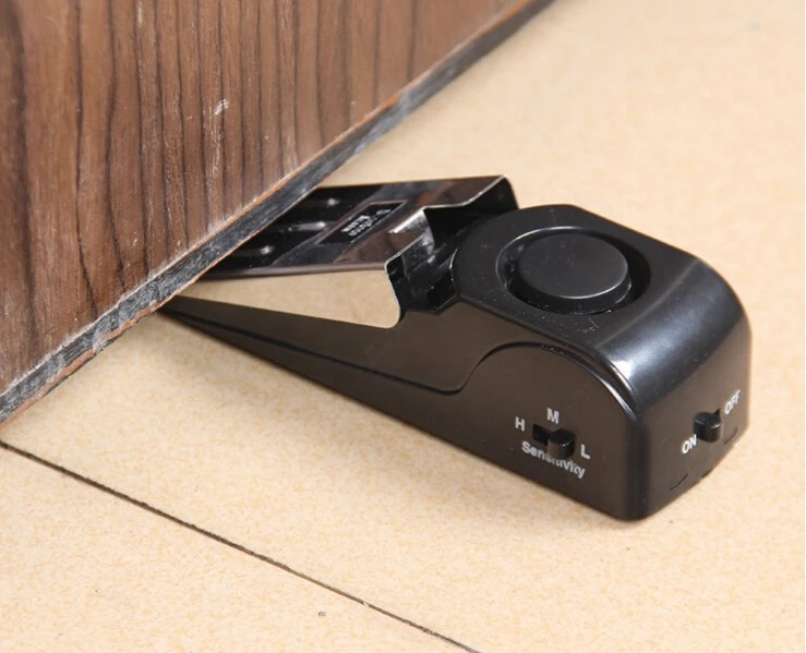 Household Theftproof Plug stop door stopper alarm 120db sensor block