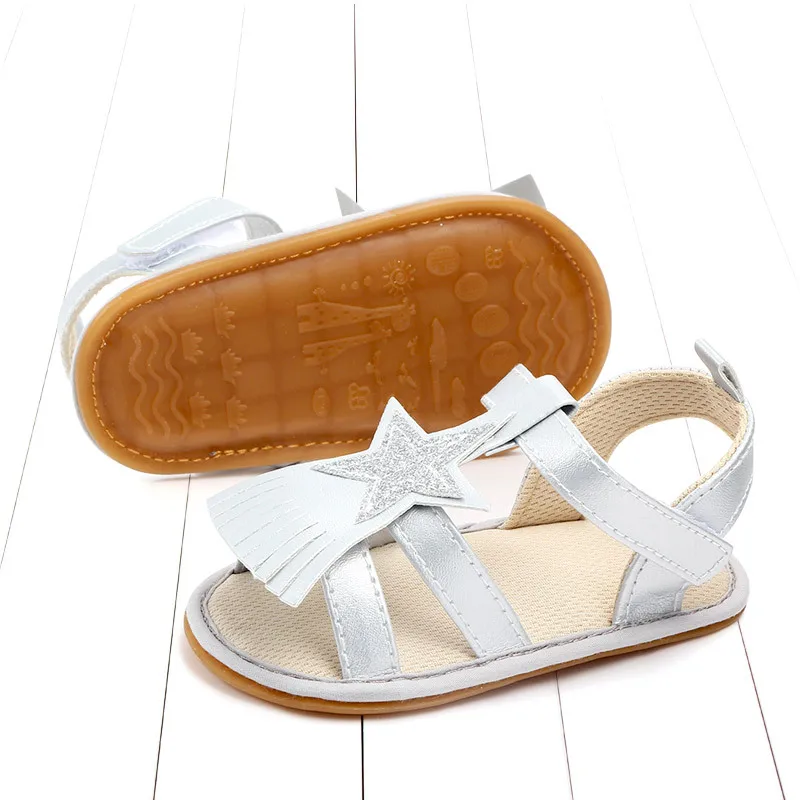 Baby Sandals Toddler Shoes Summer New Baby Girl Shoes Soft Bottom PU Tassel Cute Newborn Infant Baby Girls Princess Shoes 0-1 (4)