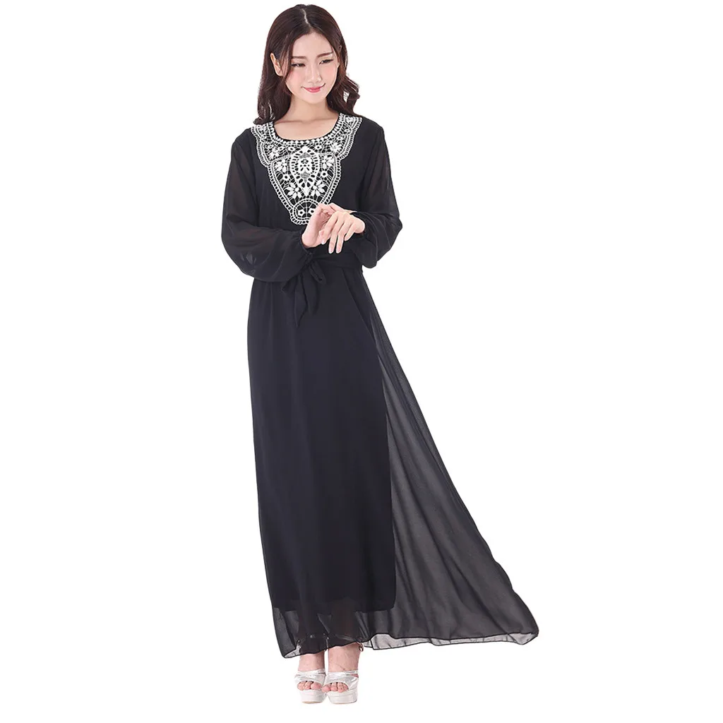 

New muslim dress women 2019 fashion Muslim Women's Party Long Maxi Dress Abaya Kaftan Jilbab Islamic Cocktail Robe abaya ramadan