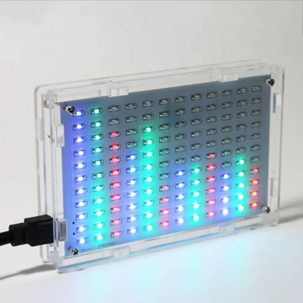 Diy Набор светодиодный музыкальный спектр производственный набор спектр аудио Уровень Дисплей светильник кубический электронный обучающий DIY музыкальный набор спектра