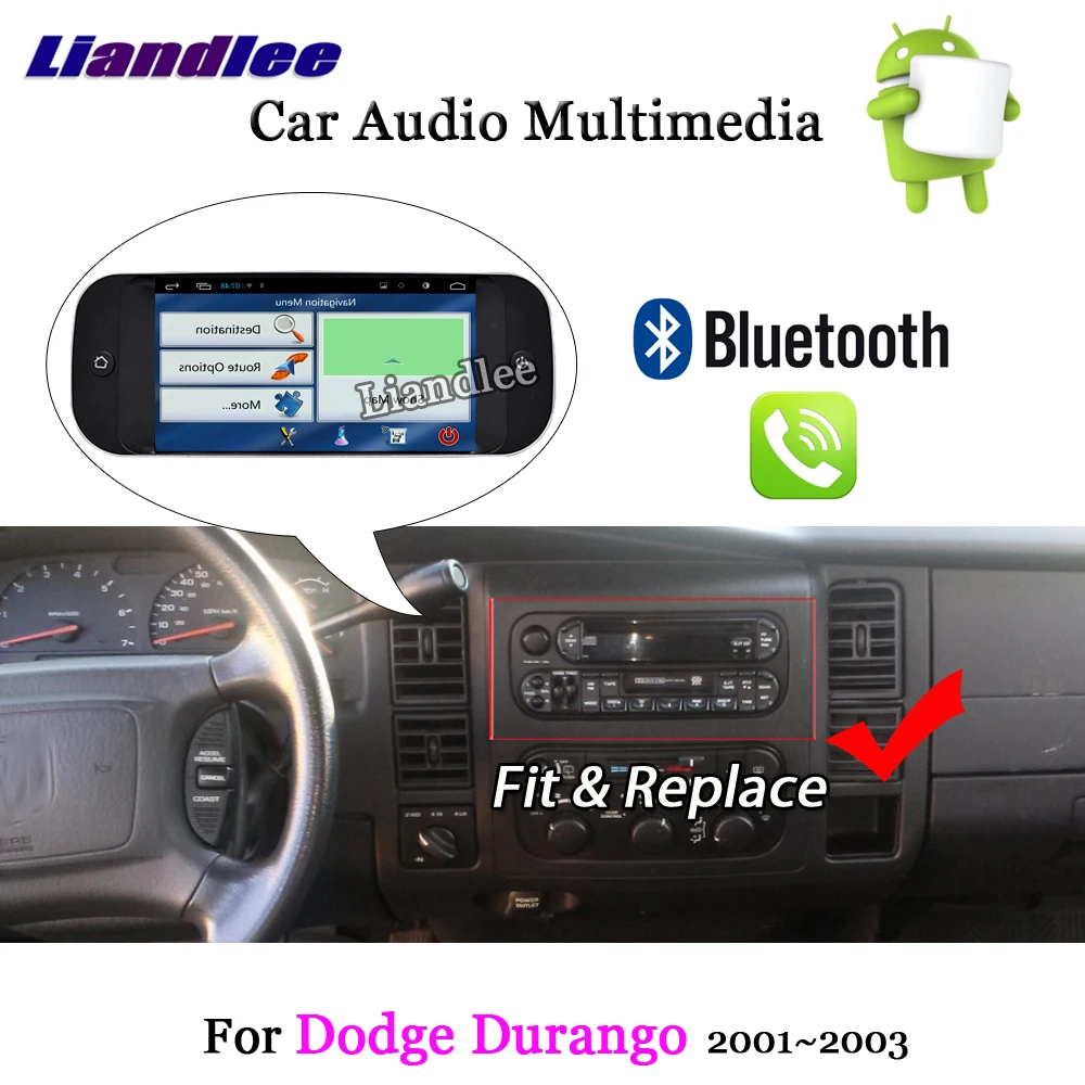 Cheap Liandlee Car Android System For Dodge Durango 2001~2003 Radio Stereo Carplay Wifi GPS Navi MAP Navigation HD Screen Multimedia 3
